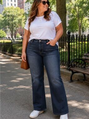 Westport Signature Fit 20W Bootcut Jeans Stretch Dark Wash Plus Size